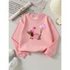 European Sizes Girls' Long-Sleeve Round Neck Sweatshirt "Birthday Dog" Print, Spring/Autumn, Casual, Daily & Sports.