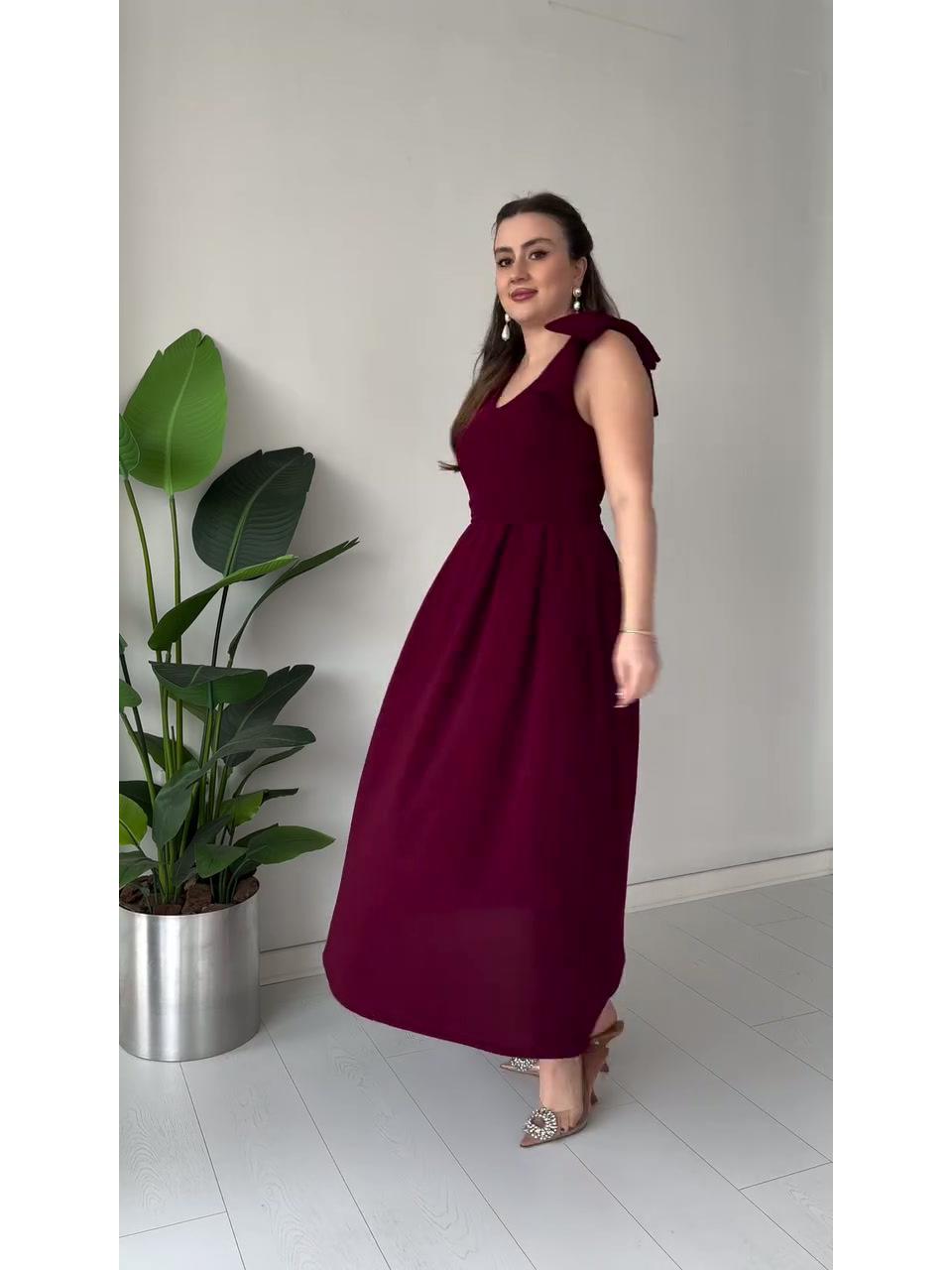 

2025 Summer U-neck Sleeveless Slimming Versatile Mid-length Dress for Daily Commute Large