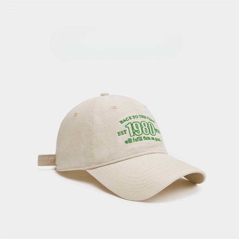 Letter Embroidery Baseball Cap Men and Women Couple Summer Korean Style Fashionable Versatile Baseball Cap