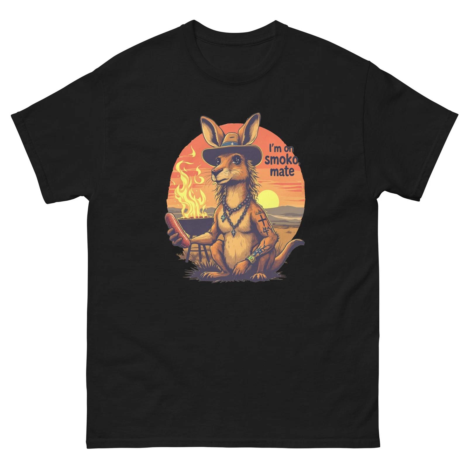 I m On Smoko Mate Kanagroo Mullet Sanga Fun T-Shirt M