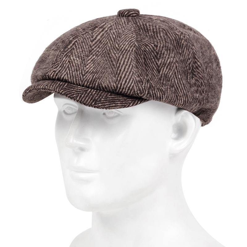 Retro Achteckige Mütze All-Match Britische Schiebermütze Herren und Damen Ausflug Sonnenschutz Baskenmütze Boina, Malermütze, Schirmmütze