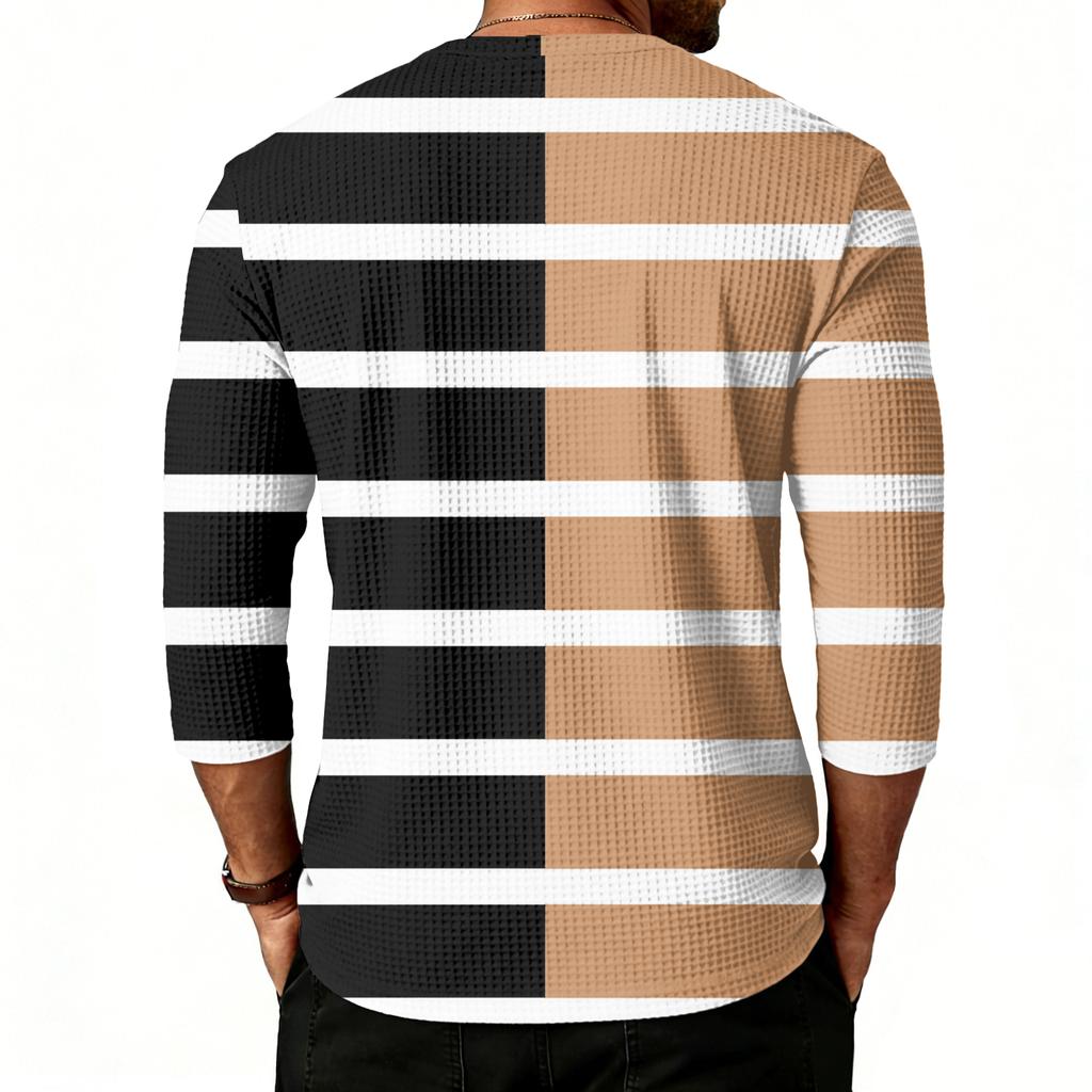 Herrtröja med raglanärm och trekvartsärm