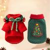 Christmas Pet Sweater Autumn and Winter Plush Warm Coat Teddy Cat Small and Medium-sized Dog Holiday Clothing