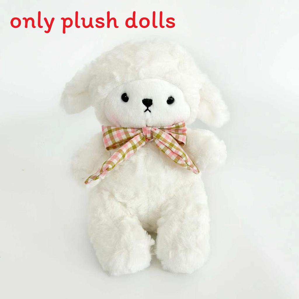 

Soft Sheep Plush Doll With Checkered Bow Decoration For Kids And Adults Perfect Gift Idea жовтий