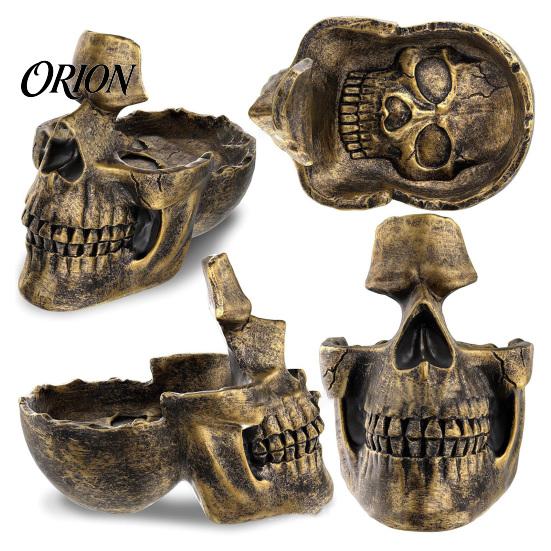 Gothic Office Desk Storage Resin Skull Multifunctional Tray, Eyeglasses Holder Jewelry Organizer for Creative Sculpture Keys Coins Trinkets,
