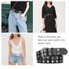 Timeless Womens Jeans Waistband With Double Buckle Belt Punk For Pin On Or Off Duty PU Belt