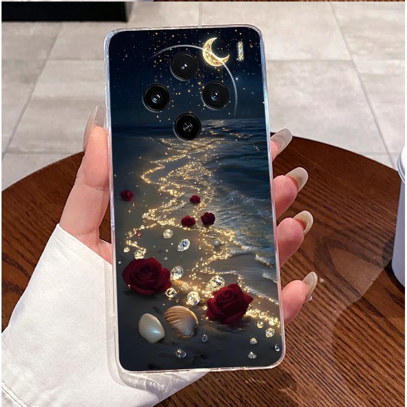 Case For Vivo X100 Transparent TPU Soft Cover For Vivo X100 Pro/X100s Pro Cute Little Panda Pattern Shockproof Couple Shell