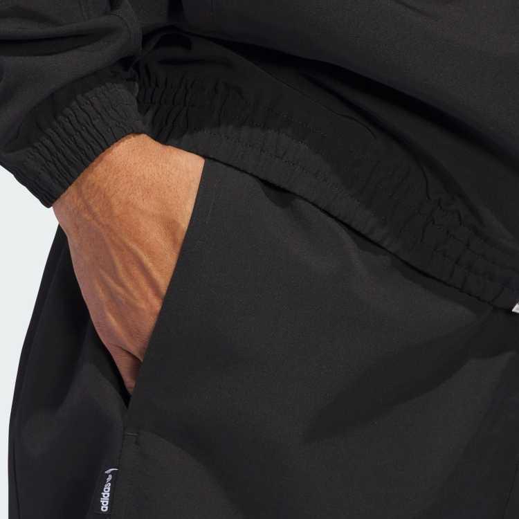 Adidas Originals Skateboarding Gatsele Classic Sports Series Color Block Striped Loose Knit Sweatpants Men Bottoms Black White JC5172