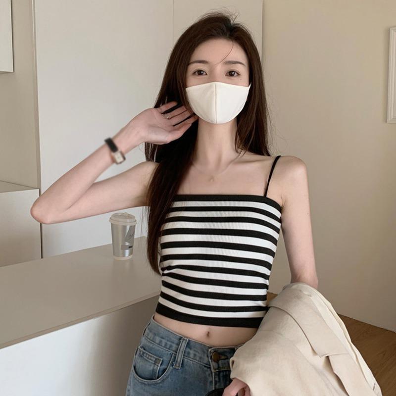 

Женские майки с нагрудной вставкой, облегающие топы, хлопковая майка One Size