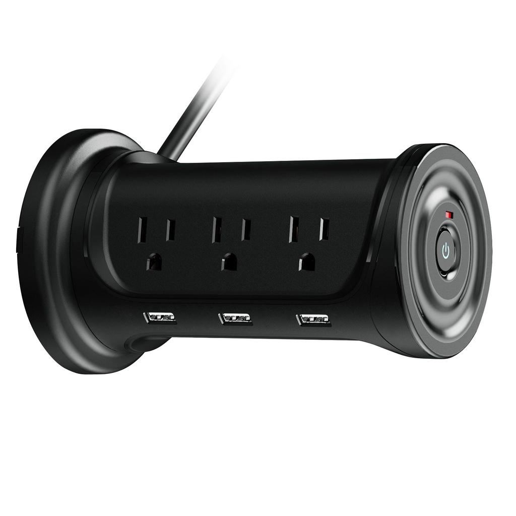 Reliable Electrical Outlet Tower With 12 Outlets And 3 USB Rectifiers Constructed In Safety Features