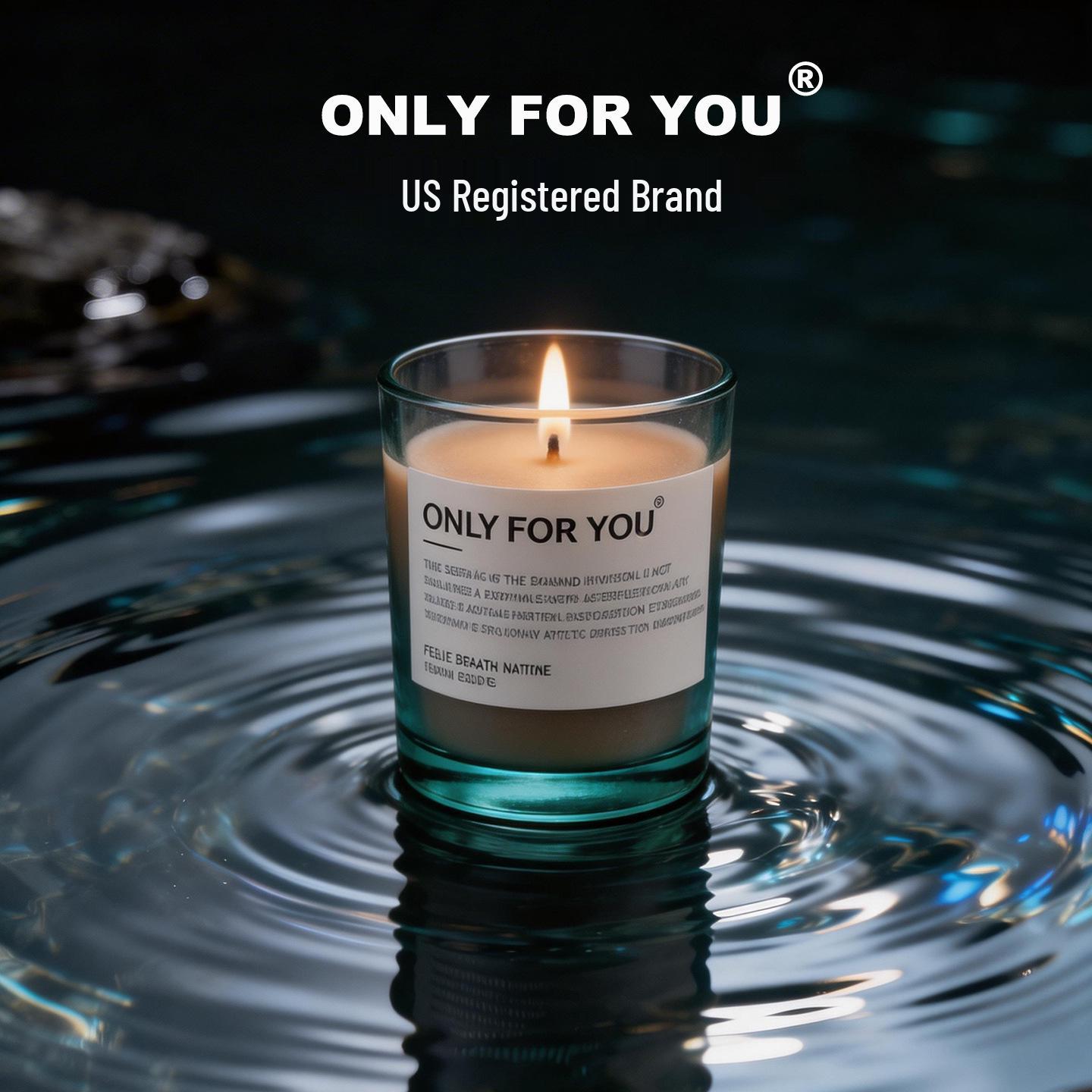 US Registered Glass Candle Holder - Romantic Birthday Essential Oil Aromatherapy Lamp with Creative Soy Wax.