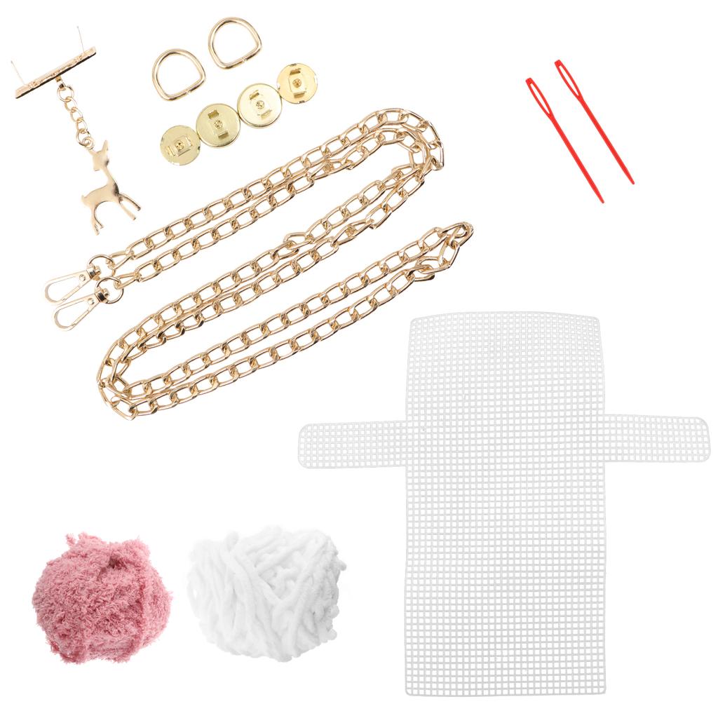 1Set DIY Purse Making Kit Handmade Woven Bag Material Creative Stitch Craft Set for Family Fun Personalized Gift Project