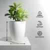 Blossom 12 Inch Solid White Flower Pot| Lightweight & Durable for Indoor/Outdoor | for Big Size Plants/Flower | Flower Pot for Living Room