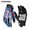 Motorrad Cycling Handschuhe Mit Totenkopf Design Anti-Rutsch Handfläche Atmungsaktiv Touchscreen Outdoor Off-Road Fahrzubehör Herren Damen