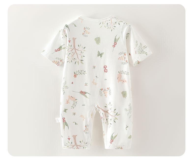 Summer Seven-Sleeve Cotton Romper for Newborns - Cute, Light Pullover