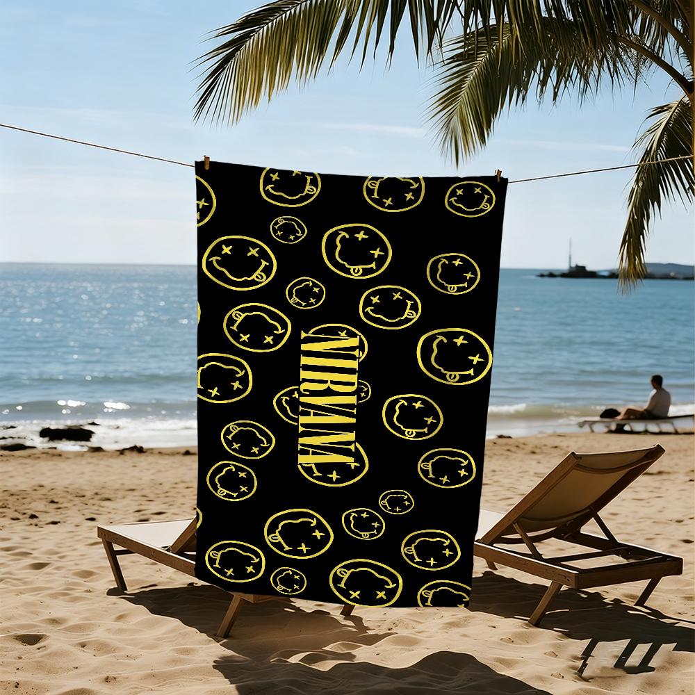 N-nirvana-a Singer Towel Beach Quick Dry Soft Pool Towels Gift for Travel Gym Shower Camping Sports