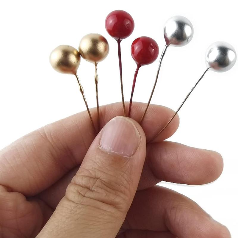 50 Stück Schaumstoff Künstliche Stechpalmenbeere Mini Weihnachten Rote Beere für Weihnachten Weihnachtsbaumschmuck Heim Navidad Neujahrsdekorationen