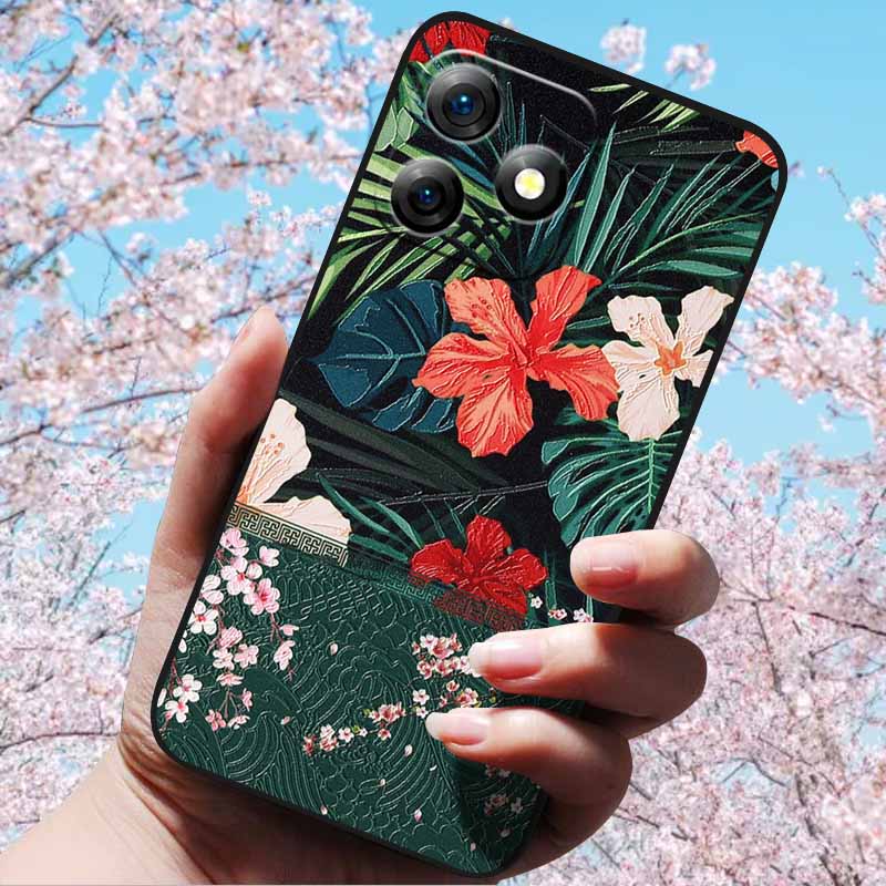 3D Relief Embossed Retro For Ulefone Note 18 Ultra Cases Soft Silicone Back Cover Cases For Ulefone Note 18 Ultra 3D Relief Case