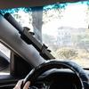 Retractable Car Sun Shade with Suction Cups Auto Window Cover for Summer Blocks UV & Heat Foldable Car Interior Heat Shield for Cars SUVs
