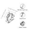 1Pcs Women's Ring Vintage Silver Butterfly Letter Carved with Rotable Personalized Friend Couple Rings Party Jewelry Gifts