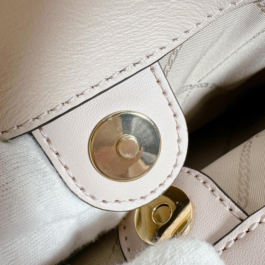 Michael Kors Shoulder Bag Handbag Leather Pink Beige Women 30F1GUSS6L Used