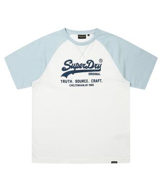 Syupeodeulai Vintage Logo Raglan T-Shirt Gray Blue Sduiscp13Gbl