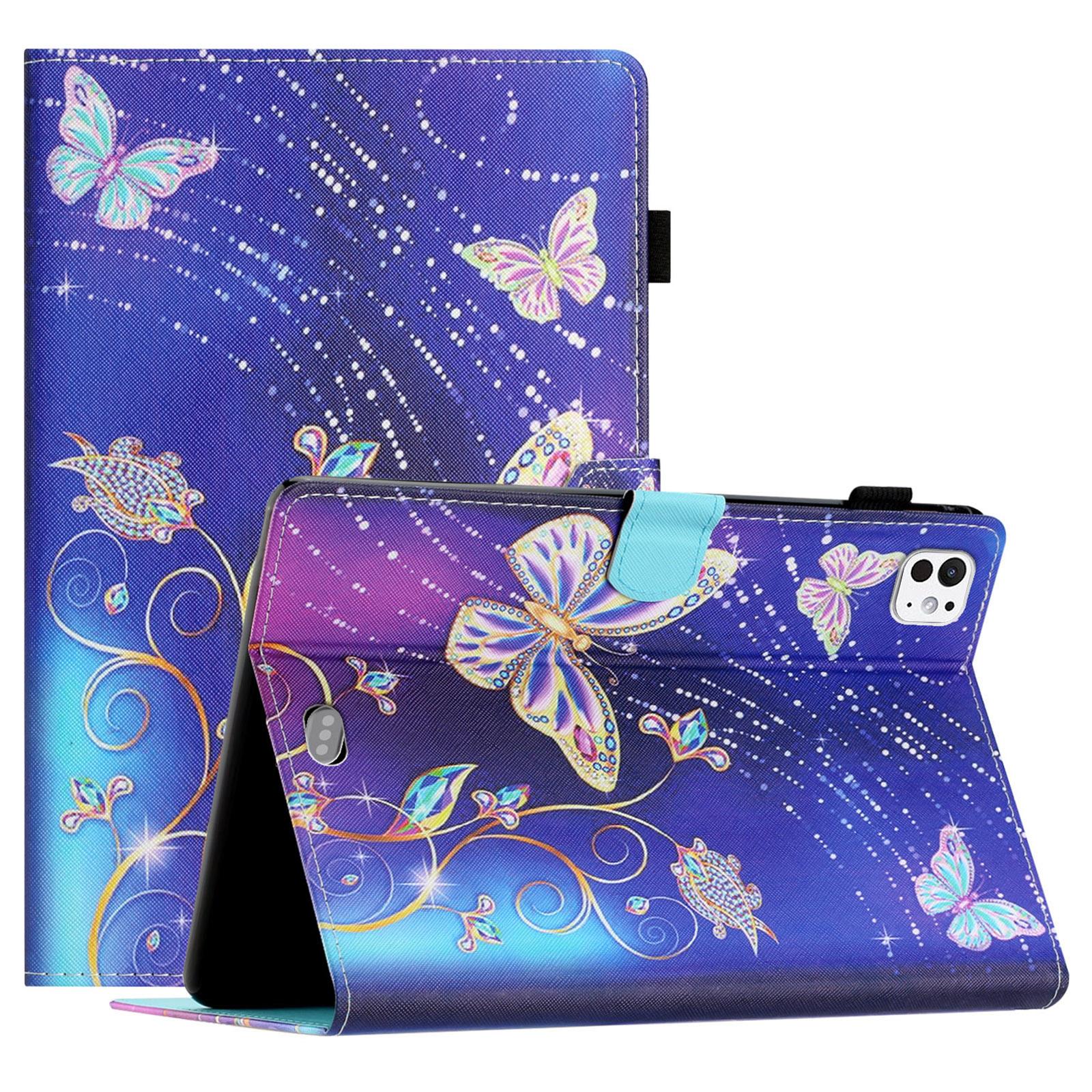 

For iPad Pro 11 (2025)/11 (2024) Case Pattern Portable Protective Folio Leather Tablet Cover Card Holder A