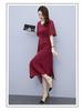 2023 Summer Chiffon Splice Slim Fit Mid-Length Dress