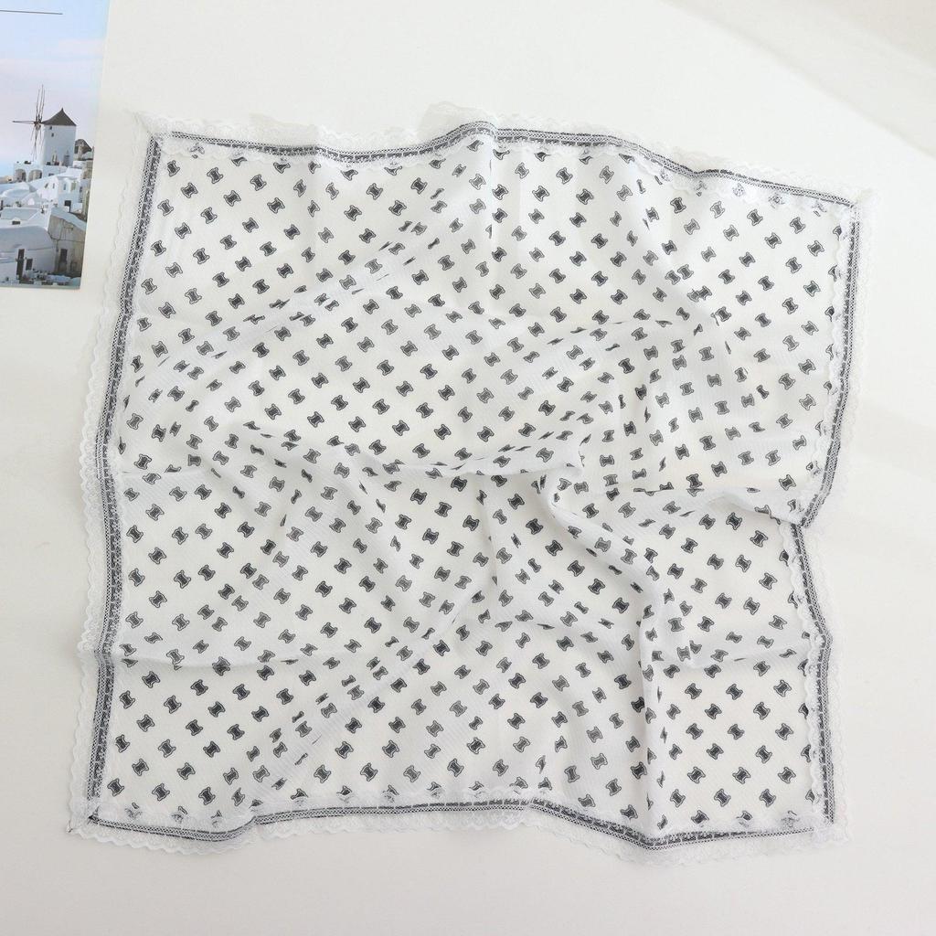 60 Pastel Polka Dot Scarf: Women's Square Bowknot Headscarf & Headband.
