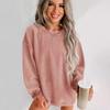 Autumn and Winter Comfortable Casual Pullover Loose Round Neck Fashionable Long Sleeved Sweatshirt for Women