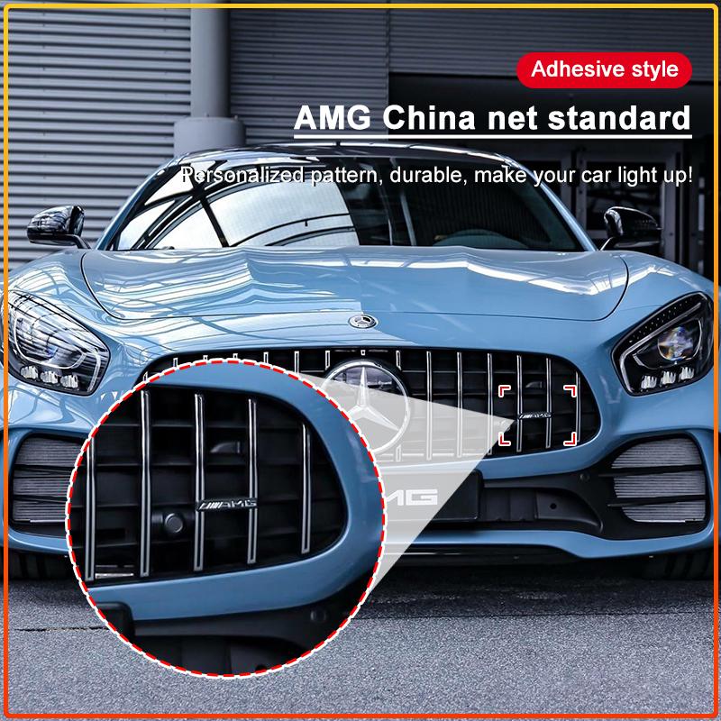 1 ud. Insignia Emblema Logo Parrilla Delantera AMG Decoración Estilo para Parrilla de Coche Mercedes Benz Clase GLE GLC A B C E W176 W246 W205 W213