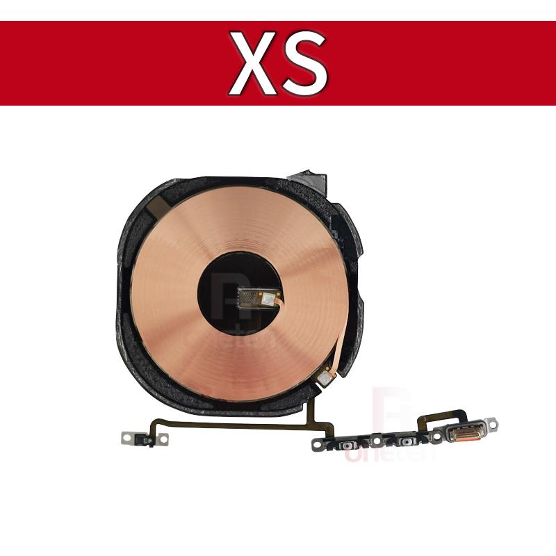 1pcs Wireless Charging Chip NFC Coil With Volume Flex Cable For iPhone 11 Pro X XR XS Max 8 8Plus Charger WPC Pad Repair Parts