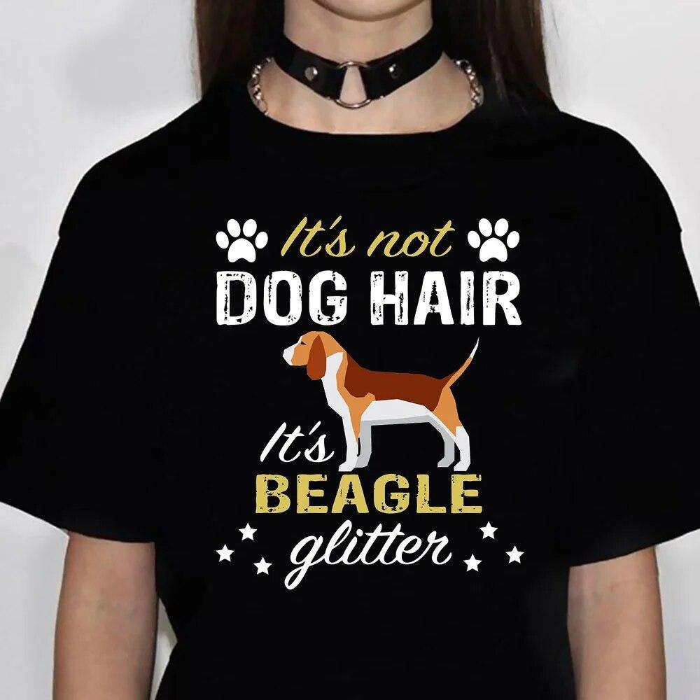 

Футболка с изображением бигля, женская уличная футболка с комиксами и графикой, забавная одежда для девочек 6XL