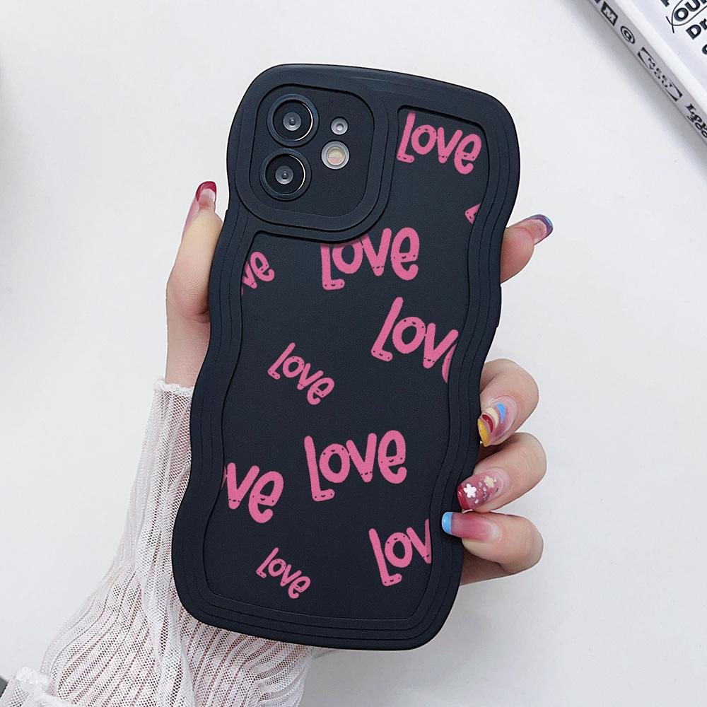 Love Heart Wave Phone Case For iPhone 6s Case iPhone 8 SE 2020 7 Plus 16 Pro Max 11 13 15 14 12  Silicone Shockproof Cover Funda