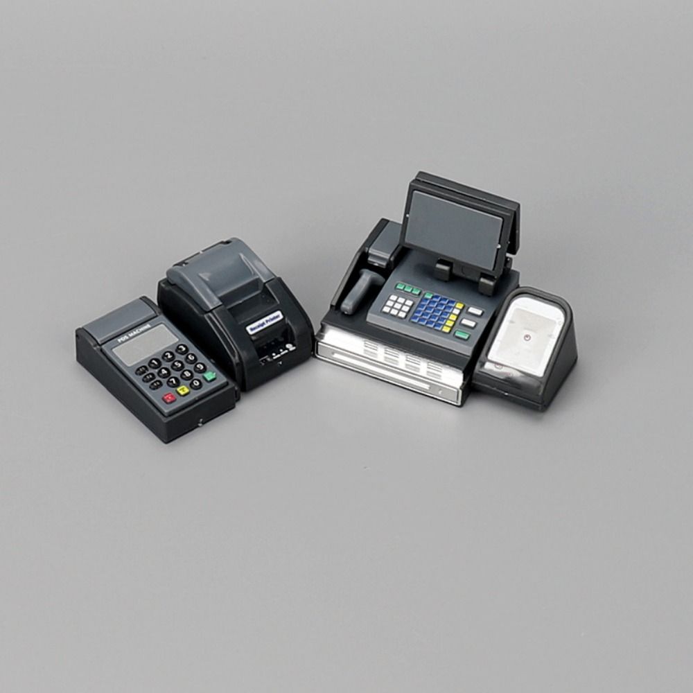 DIY Miniature Cash Register Mini Mini Supermarket Store Card Machine Doll House Scene Props