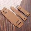 20mm 22mm 24mm Vintage Watch Band with Mat Tray Retro PU Leather Watch Strap Men Universal Replacement Wristband Accessories