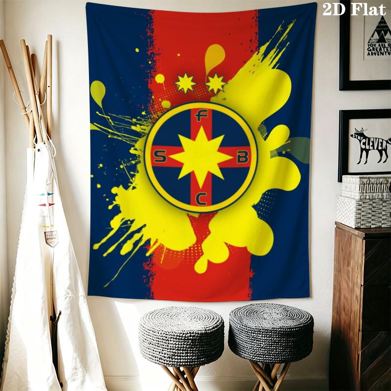 Fcsb Steaua Wall Tapestry Aesthetic Wall Hanging Printed Fabric Blanket Decorative Tapestries for Bedroom Living Room Home Decor