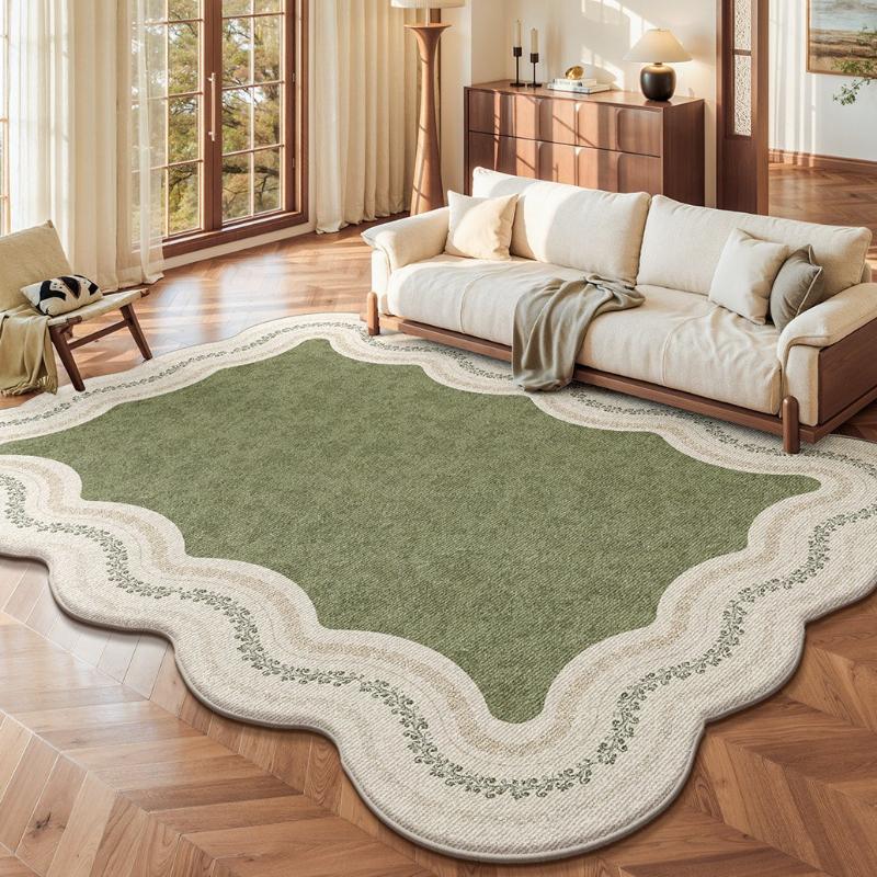 Irregular Shape Rugs for Bedroom Fluffy Soft Bedside Rug Retro Style Living Room Decoration Carpet Thick Plush Lounge Floor Mat
