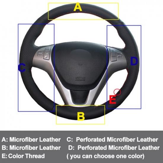 DIY Car Steering Wheel Cover For Hyundai Genesis Coupe 2010 - 2014 2015 2016