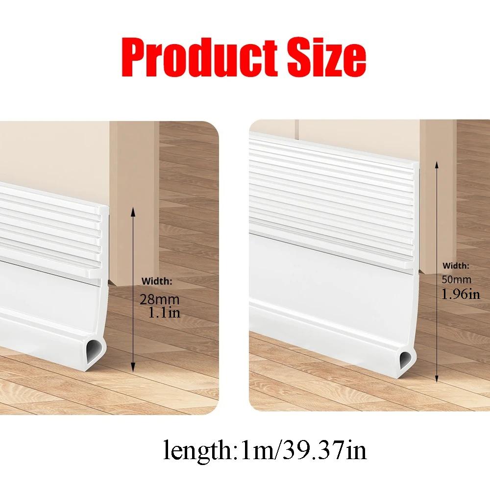 1pc 1m/39.37in Door seam windproof strip, door bottom sealing strip, baffle, door frame, glass door, windproof