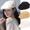 Y2K Casual Solid Color Women Beret Burr Edge Anti-UV Advance Caps Vintage Japanese Style Simple Versatile Fashion Beret Hat