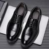 Fashion Fashion Big Size Black Wedding Shoes for Men 2025 Autumn New Designer Cow Leather Casual Shoes Male Lace Business Dress Shoe Man
