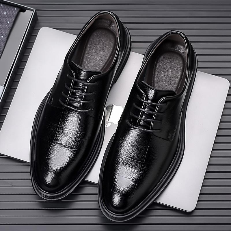 Fashion Fashion Big Size Black Wedding Shoes for Men 2025 Autumn New Designer Cow Leather Casual Shoes Male Lace Business Dress Shoe Man