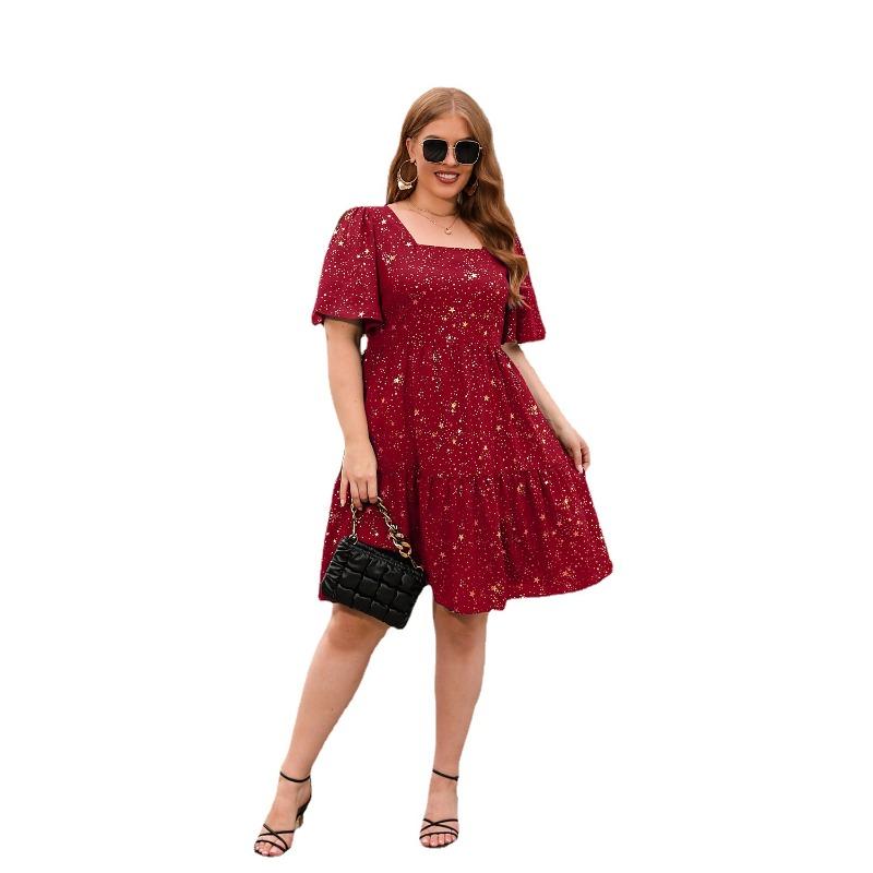 Summer Women's Dress Plus Size Printed Casual Loose Dress Cocktail Party Elegant Dresses