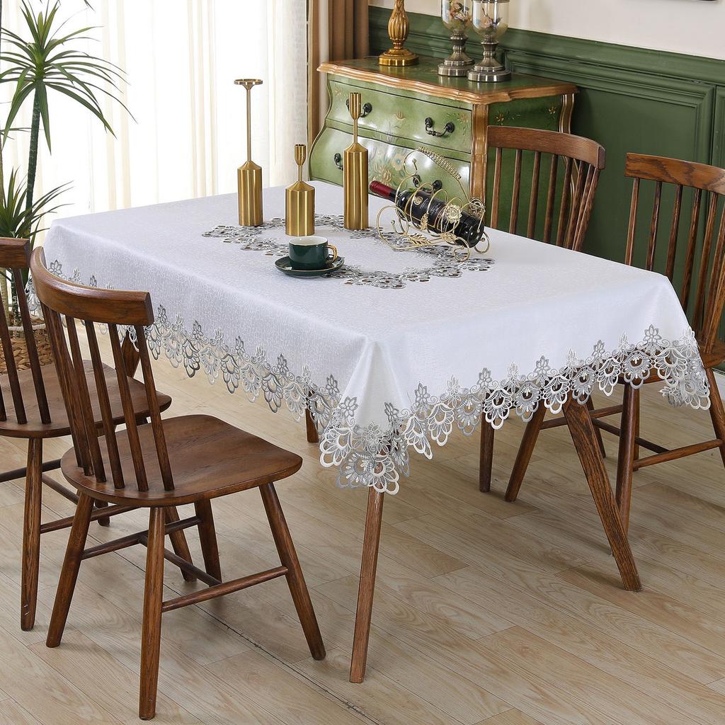 Waterproof CoffeeTable Storage Cabinet E Cabinet Wedding Supplies Restaurant Tablecloth Lace Hollow Rectangular Table Covercloth