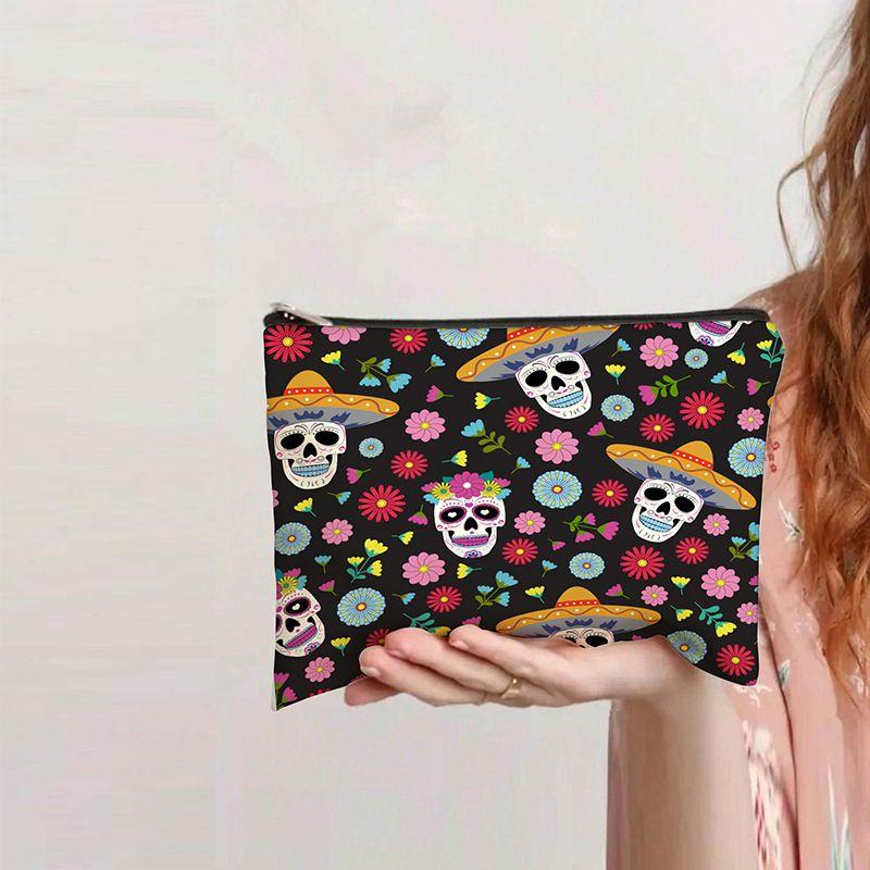 Oil Painting Cat Printing Can Store Bags, Outdoor Multifunctional Portable Cosmetic Bags, Daily Matching Clutches