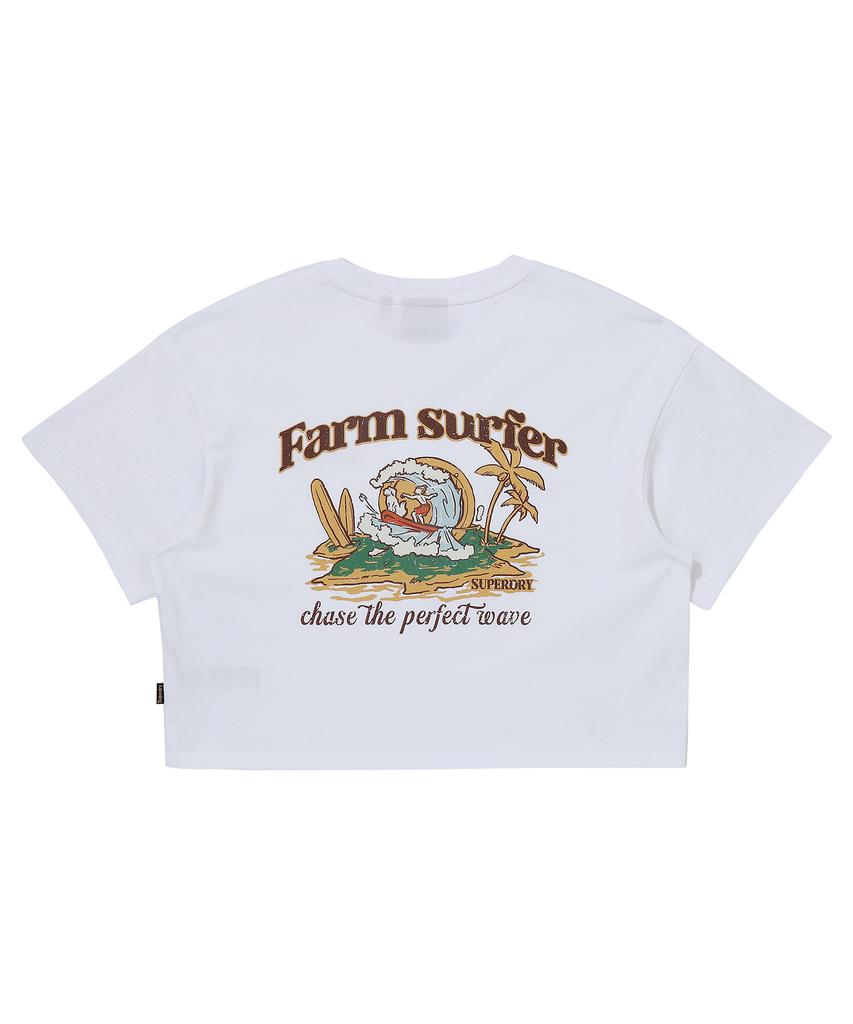 Syupeodeulai W Palm Surfer T-Shirt White