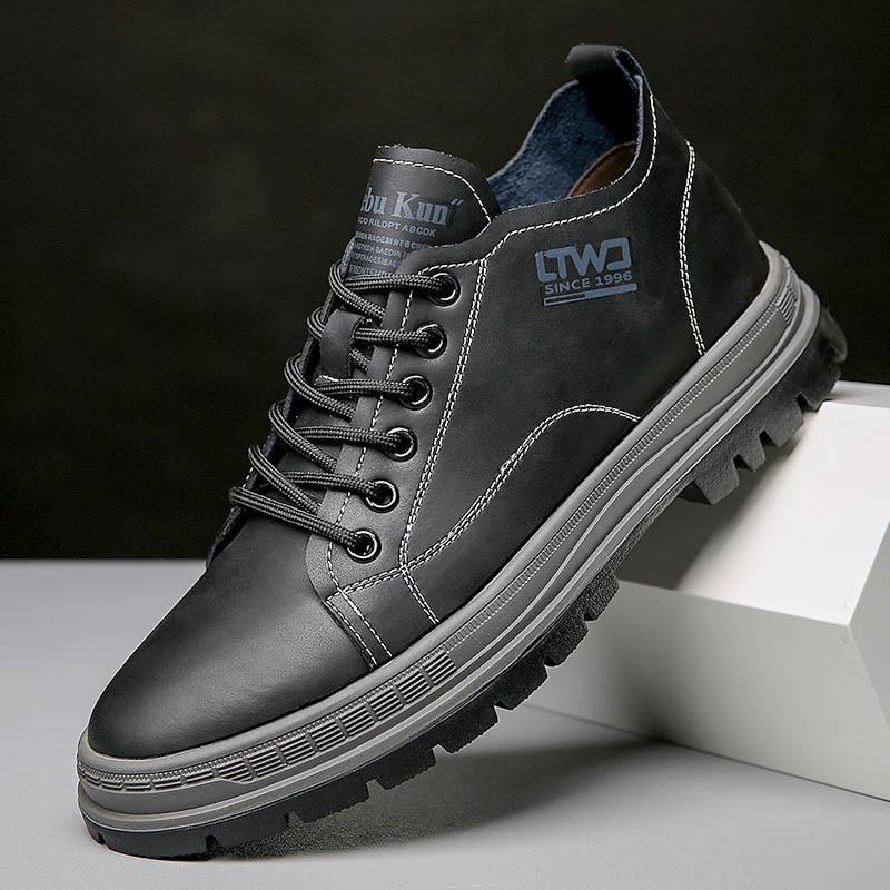 

Осенние тонкие ботинки «Челси» мужские ботинки British Martin мужские низкие ботинки tooling ботинки высокие мужские туфли на платформе кожаные ботинки 44 чёрный