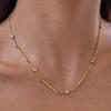 Yori Delicate AAA Shiny Cubic Zirconia Necklace for Women Stainless Steel Delicate Fashion Trend Jewelry Gift
