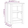 VidaXL Bedside Tables 2 Pcs Grey 40x35x55 Cm Solid Pine Wood 820961